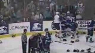 Clark vs Lacroix and Potvin vs Hextall Nov 10 1996 [upl. by Yremrej]