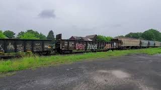 Finger Lakes Railway Freight Auburn NY 61223 [upl. by Iatnohs]