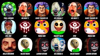 Troll Quest Horror Mr Meat 2 Scary Teacher 3D Ice Scream 7 Evil Nun Eyes Punch Bob branny [upl. by Ahsilav]