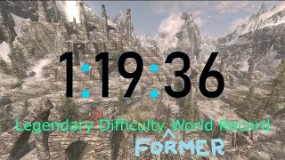 WORLD FIRST SUB 120 Skyrim  Legendary Difficulty Glitchless Speedrun [upl. by Kliman]