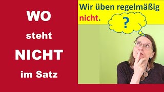 So setzt ihr das Wort quotNICHTquot immer auf die richtige Position Deutsch B1 [upl. by Cordi469]