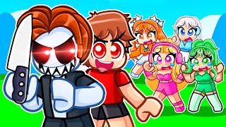 Using FAKE MURDERER Hacks In Roblox MM2 With MY CRAZY FAN GIRLS [upl. by Hannahoj545]