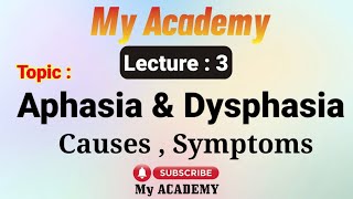 Myacademy  Aphasia amp Dysphasia  Causes  Symptoms [upl. by Ormand828]