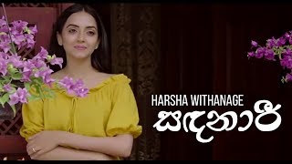 Sandanari Husme Samada  Harsha Withanage  lyrics Video [upl. by Lechner]