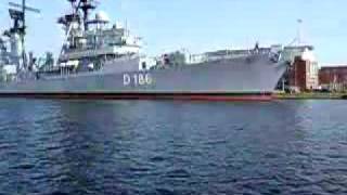 D186 Mölders Guided Missile Destroyer Tour view from harbor part 1 of 7 [upl. by Ralli810]