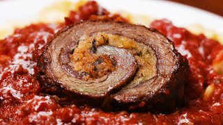 Beef Braciole Stuffed Italian Beef Roll [upl. by Olbap243]