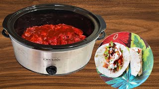 Beef Birria Tacos Recipe Slow Cooker  Crockpot [upl. by Asil]