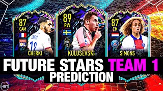 FIFA 21  FUTURE STARS TEAM 1 PREDICTION  ft Kulusevski Cherki Simons [upl. by Mcnelly]