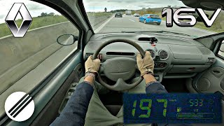 2002 RENAULT TWINGO 12 16V TOP SPEED DRIVE ON GERMAN AUTOBAHN 🏎 [upl. by Ydisac]