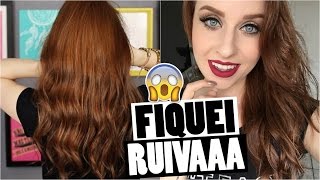 FIQUEI RUIVAAA 😱  Do LOIRO natural ao RUIVO sem DESCOLORIR [upl. by Reivazx]