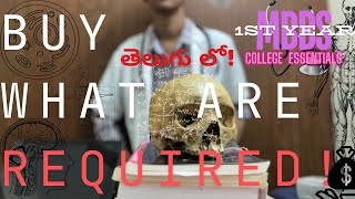 MBBS 1st Year Essentials What to Buy For Telugu State Medical Colleges [upl. by Hannan948]