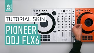 Pioneer DDJFLX6 OW OrangeWhite OffWhite Skin  How to customize a dj controller  Tutorial [upl. by Audi]