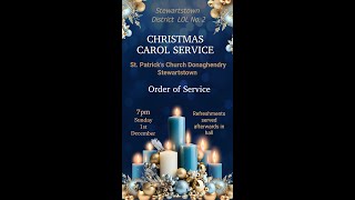 Stewartstown District LOL No2 Carol Service 2024 [upl. by Mohandas]