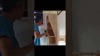 Corner shelves installation cornershelf woodworking interiordesign [upl. by Nnorahs361]