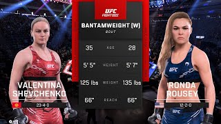 Valentina Shevchenko vs Ronda Rousey Full Fight  UFC 5 Fight Night [upl. by Tamara616]