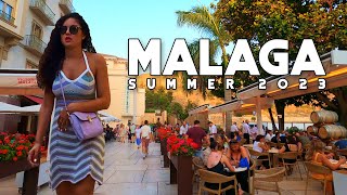 Malaga City Spain Beautiful City Summer 2023 July Update Costa del Sol  Andalucía 4K 60fps [upl. by Anayit]