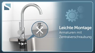 SCHÜTTE Montagevideo Spültischarmatur mit Zentralverschraubung [upl. by Preiser]