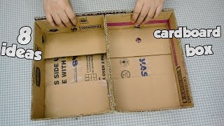 ✔ 8 Cardboard Box Ideas [upl. by Yul]