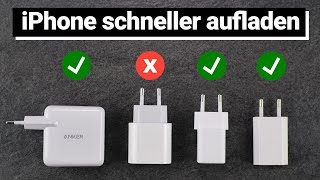 iPhone schneller aufladen  Welche Schnellladegeräte Netzteile amp Ladekabel du benutzen solltest [upl. by Enyleve]