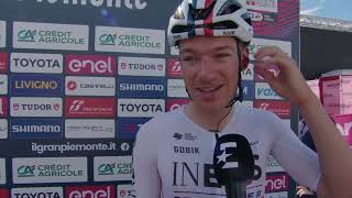 Ethan Hayter  Interview at the start  Gran Piemonte 2024 [upl. by Endora]