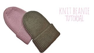 How to knit a beanie with circular needlesSTEP by STEP knitting pattern [upl. by Aisatan539]