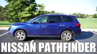 2018 Nissan Pathfinder SV with 4WD  review walk around and test drive  100 rental cars [upl. by Drofkcor]