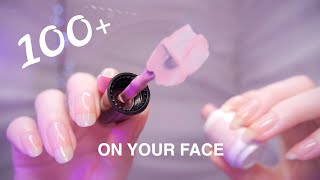 ASMR 100 TRIGGERS on YOUR FACE First Person  NonStop Tingles [upl. by Ahsik209]