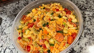 Making The VIRAL TikTok Pasta Salad [upl. by Evelunn]