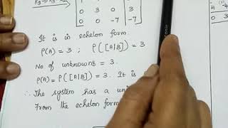 Consistency of system of linear equations using rank method [upl. by Kralc953]