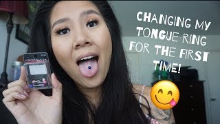 CHANGING MY TONGUE RING [upl. by Bernadette]