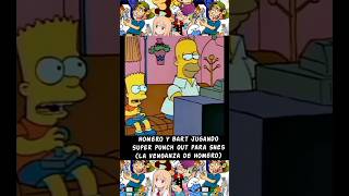 Homero y Bart jugando Super Punch OutLa venganza de Homero humor montage simpsons retrojuegos [upl. by Nraa18]