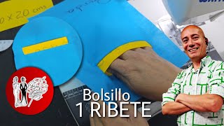 Cómo hacer un Bolsillo Ribeteado o de un Ribete  Aprenda a Coser con Rafael Pulido [upl. by Nidya]