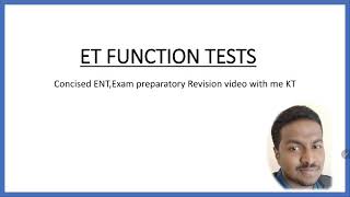 Eustachian tube function tests ENT [upl. by Dina]