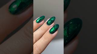 🎄✨ emerald stained glass nails nailart nailpolish christmas [upl. by Gorden]