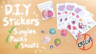 DIY Stickers Singles Packs and Sheets  NO CRICUT NEEDED [upl. by Onavlis]