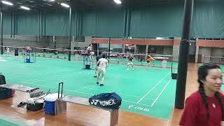 Arena Badminton Club games Pomona California 8月3日24  2 Alan amp Lim vs Patrick amp Jackie [upl. by Anahsar]