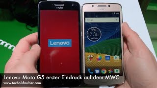 Lenovo Moto G5 erster Eindruck auf dem MWC [upl. by Sirah630]