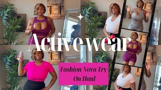 Fashion Nova ActiveWear Curvy Haul  Kiera Nicole [upl. by Ahsiekit]