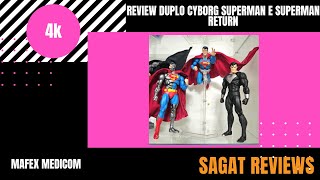 Super Review Duplo Mafex Cyborg Superman e Superman Return Mafex PT BR [upl. by Ajit]