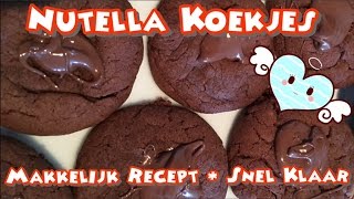 Nutella Koekjes Maken  3 ingredienten  15 minuten 😋  YouHoeTube Proberen [upl. by Marlene]