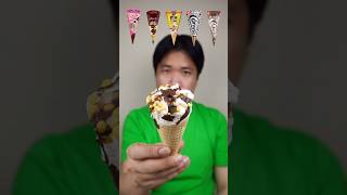 EATING VARIOUS CONE ICE CREAM asmr mukbang [upl. by Lhadnek]