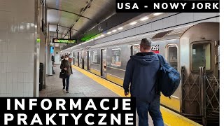 USA  Odcinek 9  Jak działa metro autobusy OMNY karta SIM ceny  Nowy Jork Informacje praktyczne [upl. by Gambell]