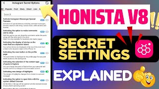 Honista v8 Secert Option settings explain  Honista Hidden features Explain  Honista New update [upl. by Ilana]