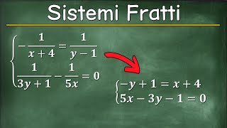 Impara i Sistemi di Equazioni Fratte in Pochi Minuti  2 Esercizi Svolti [upl. by Naihtsirc303]