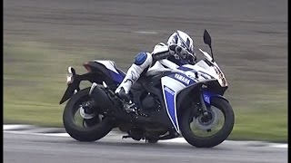 YAMAHA YZFR25 vs Kawasaki Ninja250 サーキット完全試乗対決｜丸山浩の速攻バイクインプレ [upl. by Sisco287]