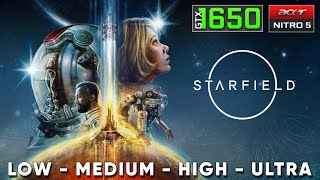 Starfield  GTX 1650 Benchmark  Acer Nitro 5 Gaming Test  Ryzen 5 3550H [upl. by Alitha]