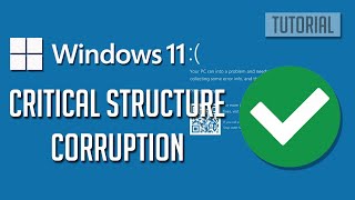 How to Fix Critical Structure Corruption Error In Windows 1110 [upl. by Ettenot717]