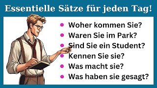 Deutsch Effektiv Hören  Top 100 Alltagsfragen für fließende Kommunikation [upl. by Refeinnej569]