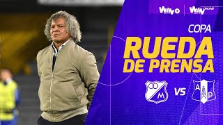 Rueda de prensa de Millonarios tras su partido con Alianza Petrolera en Copa [upl. by Stormi593]