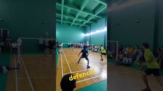 Good defence and crossnet to finish👌shortsfeedtrendingbadmintonshortvideobulutangkisnewshorts [upl. by Acinot540]